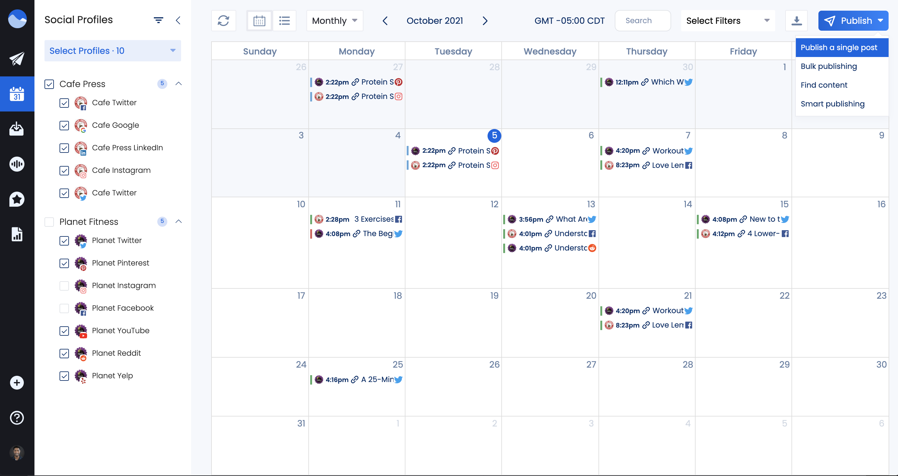 screenshot of Vista Social